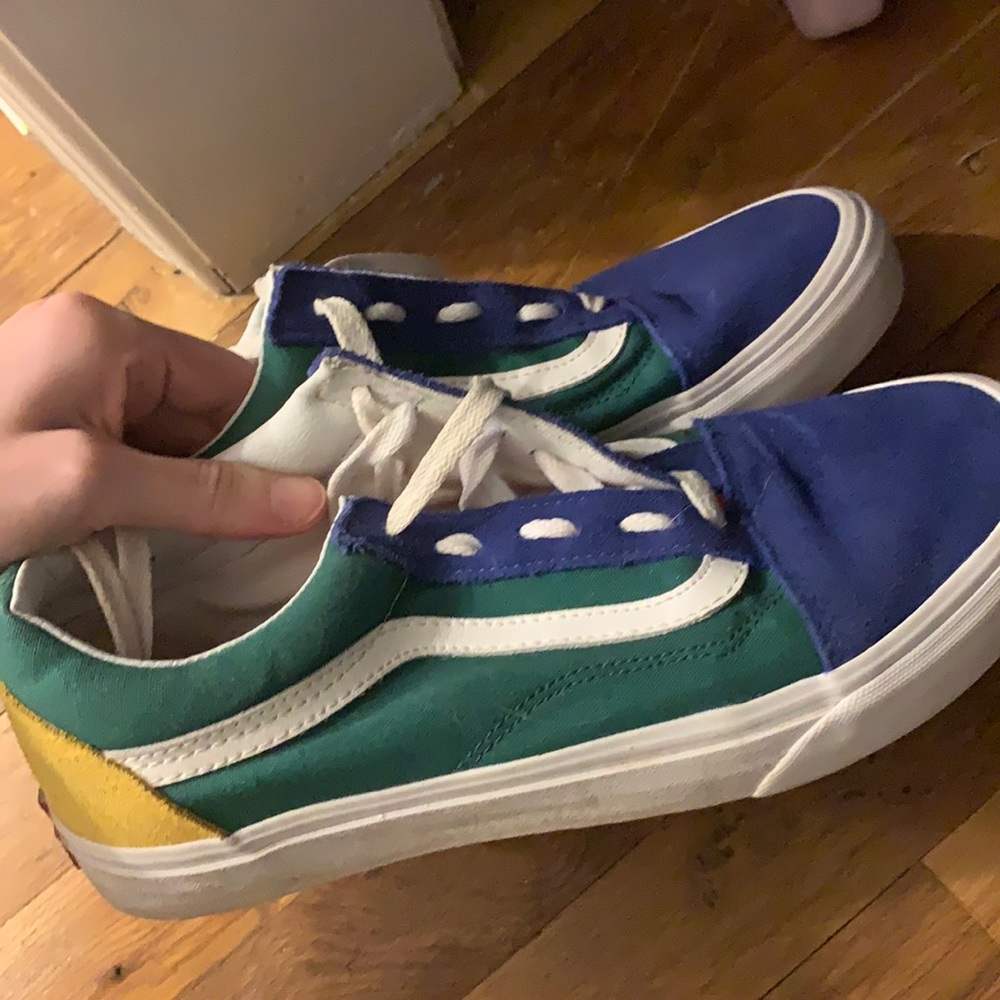 Colorful laced Vans